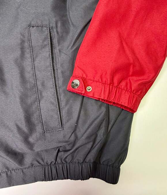 Perry Ellis Portfolio Men's Microfiber Full-Zip Windbreaker Red/Navy Size L - Picture 8 of 11